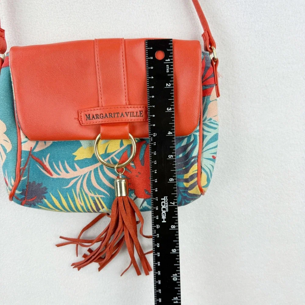 MARGARITAVILLE Crossbody Bag Tropical Fringe Purse Womens Beach Style - Picture 5 of 9